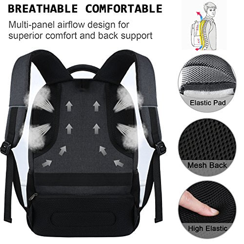 Laptop Backpack,Business Travel Anti Theft Slim College Backpack | Water Resistant Durable Computer Bag Gift for Women & Men Fits 15.6 Inch Laptop and Notebook - Black - color: Black, size: 15.6 Inch, style: Laptop