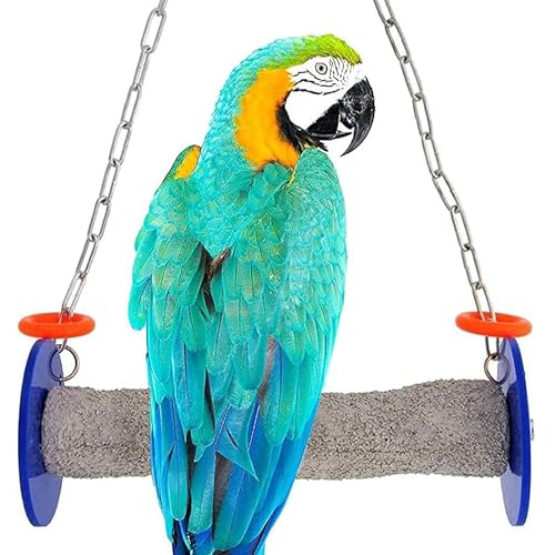 Sweet Feet and Beak Roll Bird Swing, X-Large, Outdoor Pedicure Perch, Blue | Ceiling Mount, 11" Outdoor Bird Perch with Break Plastic Ends and Rings, Feet and Muscle Stimulation, Available in 5 Sizes - color: Blue, size: 11.5" XLarge