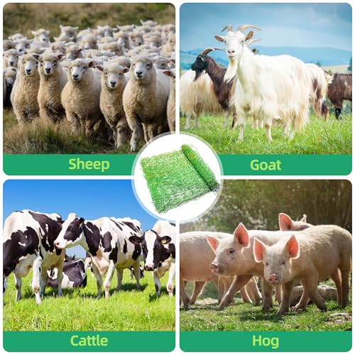 Electric Fence Netting, 49.6" H x 164' L, Portable Livestock Nets Mesh for Hog, Dogs, Deer, Goats, Larger Animals Electric Fencing for Backyards, Homesteaders, Farms, Ranches, Gardens - size: 49.6" H x 164' L Livestock