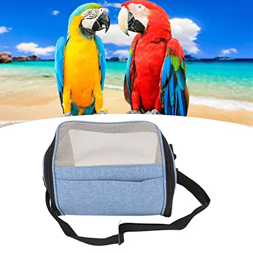 Bird Carrier Bag Bird Travel Cage Bird Carrier Bag Transparent Portable Lightweight Breathable Travel Cage for Cockatiels Parakeets Small Bird Blue (Blue) - color: Blue