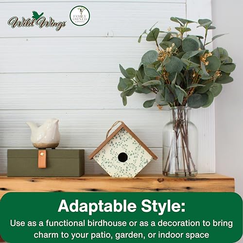 Wild Wings Decorative Wren House Ivy Perch, White - style: Ivy Perch