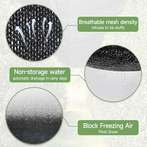 70% Shade Cloth 6.5ftx10ft Anti-Aging Sun Mesh UV Resistant Net, Sunblock Garden Tarp for Plant Cover, Greenhouse, Barn or Kennel, Flowers, Plants - size: 6.5ftx10ft