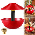 Automatic Poultry Fount with Garden Hose Adapter | Automatic Water Refill, Protective Cover, 3/4" GHT Adapter, Poultry Watering Solution