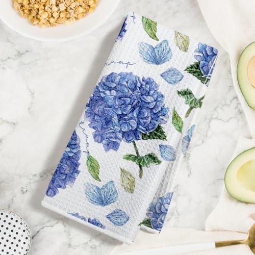 Jztco 2 Pcs Funny Trump Kitchen Towels, Anti Trump Gifts for Women | Hydrangea Waffle Hand Towels for Kitchen Home Decor, Absorbent Microfiber Dish Cloth Tea Towel 24x14 Inch - color: Multi 1357