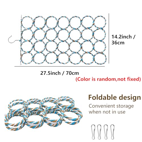Bird Swing Climbing Rope Net Toys 14 x 24 Parakeet Hemp Rope Perch Swing Ladder Bridge Hanging Hammock Small Animal Activity Toy for Parrot Lovebirds Hamster Mice Rat Ferret (Random Color)(1 Pcs) - size: 1Pcs