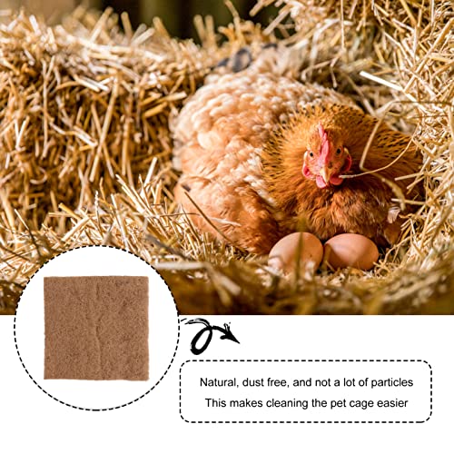 HANABASS 1pc Coconut Fiber Hatching Mat for Poultry Nesting and Incubation Moisture-Absorbing Cushion Natural Dust Coconut Strainer for Chickens and Pet Birds