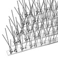 OFFO Bird Spikes with Stainless Steel Base, Durable Bird Spikes Arrow Pigeon Spikes Fence Kit for Keeping Small Bird, Crows and Woodpeckers Away, Covers 38.3 Feet(11.7m) - size: 38.3 Feet
