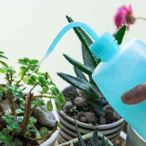 Squeeze Bottles Succulent Watering Bottle 500ml Blue Water Squirt Irrigation Bottle Squeeze Sprinkling Can Plastic Wash Plant Bottle 2pc - color: Blue
