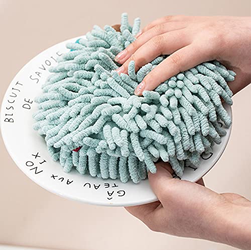 7pcs Soft Chenille Hanging Hand Towels, Quick Dry, Cute Hedgehog Pattern, Bathroom & Kitchen Towels with Hanging Loop, Absorbent, Dustproof - color: Colorful