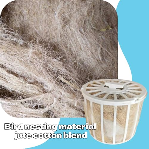 2Pcs Bird Nesting Material with Holder Soft Parakeet Hummingbird Nesting Material for Hummingbird Finch Outside and Cage Use