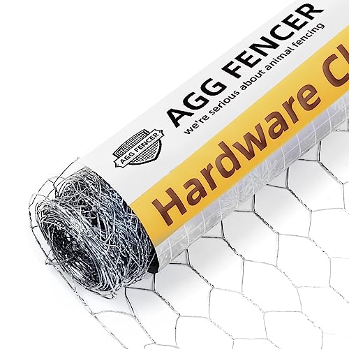 Chicken Wire Mesh 13.7in x 236in Hexagonal Poultry Wire Netting | Galvanized Hardware Cloth, Garden Fence Barrier Mesh, for Pet Rabbit Garden Chicken Wire Fencing - size: 13.7" x 236" 1inch
