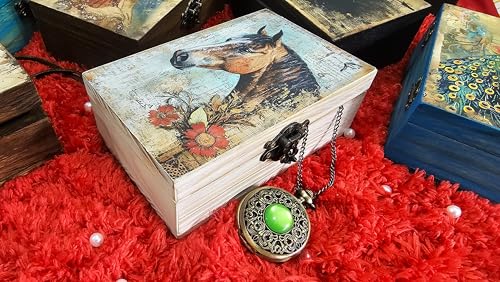 RK Collections Horse Jewelry Trinket Keepsake Box. Animal Home Decor, Gifts for Horse Lovers Case/Holder. (6.5" Horse) - style: Horse