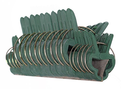 Ram-Pro 20 Piece Green Gentle Gardening Plant & Flower Lever Loop Gripper Clips, Tool for Supporting or Straightening Plant Stems, Stalks, and Vines, Garden Clips - size: 20 pc