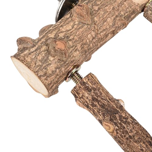 Bird Ladder Perch for Cage Natural Wood Bird Parrot Perch Stand Chewing Toy | Parrot Perch Bridge Climbing Cage Accessories for Small Medium Animal