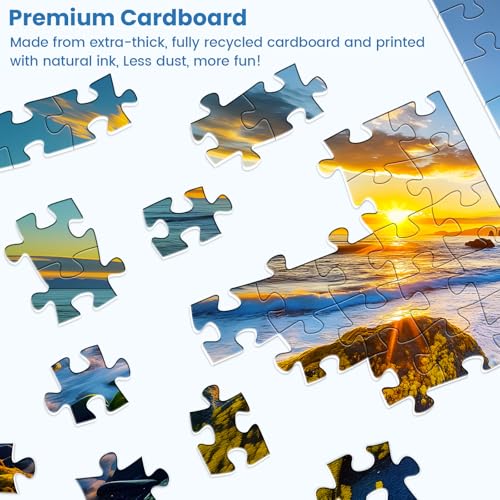 500 Pieces Puzzle for Adults - Olympic National Park Jigsaw Puzzle for Adults Teens,Recycled Cardboard Sunset Beach Puzzle 500 Pieces,Challenging Game for Family Fun & Gift Idea,20.5 x 15 in - color: Olympic Park