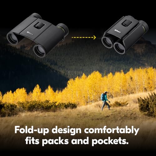 Nikon Trailblazer II 8x25 | Ultra-Compact Waterproof and Fogproof Travel Binoculars with Multilayer-Coated Optics and Rubber-Armored Body | Ultra-Compact Waterproof, fogproof Travel Binoculars, multilayer-Coated Optics, rubber-Armored Body