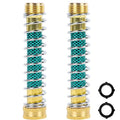 Triumpeek 2 Packs Garden Hose Extension Adapters | 5.7"L Hose Protectors with Coil Spring, Brass Hose/Pipe Connectors with 3/4" Threaded Hose Fittings - style: 2 Hose Extension Adapters
