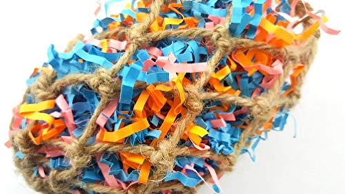 Litewoo Bird Foraging Shredding Nest Chew Hanging Toy for African Grey Cockatoos Conure Parakeet Quaker Cockatiel Cage Accessories - color: Toy1