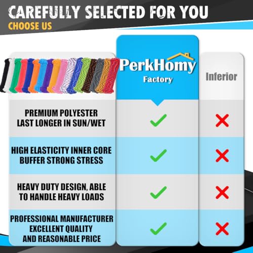 90 ft 1/4 inch (7mm) Polyester Rope (Nylon - Like Durability) Poly Flag Pole Clothes Line Camping Utility Good for Tie Pull Swing Climb Knot (Blue) - color: Blue, size: 1/4" x 90'