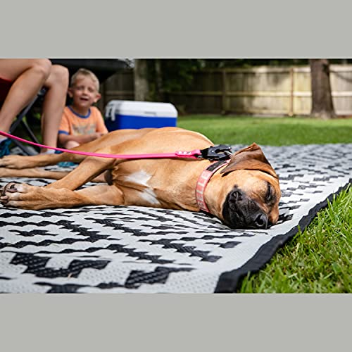 8x16 Black & Gray RV Mat with Carry Bag – Extra Thick 5mm Recycled Poly Rug – Waterproof, Reversible, Heavy-Duty – Premium Outdoor Rug for Campsite, Patio, Beach (8' x 16', Black) - color: Black Diamond, style: 8' x 16'