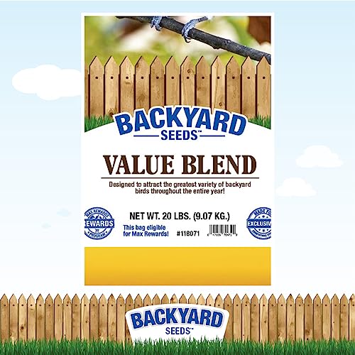 Backyard Seeds Value Blend Economy Mix Wild Bird Seed (40 Pounds) - size: 40 Pound (Pack of 1), style: Value Blend