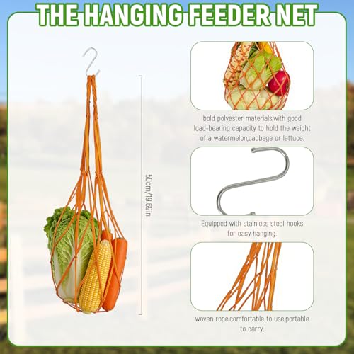 6 PCS Chicken Toys, Multi-Color Poultry Wind Chime, Slide, Mirror with Jingling Accessory and Hanging Vegetable Fruit Feeder for Hens, Birds, Parrots and Other Poultry
