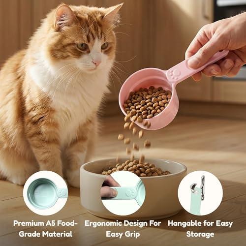 1 Cup Dog Food Scoop, Extra Long Handle Sturdy Melamine Pet Food Measuring Scoop with Clear Marking Lines, BPA-Free, Shatterproof, Dishwasher Safe (Green, 1 Cup) - color: Green, size: 1 Cup