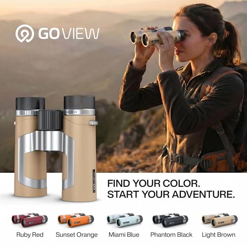 ZOOMR 10x34 Binoculars for Adults, BAK4 Prism - Light Brown - color: Light Brown