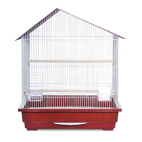 Prevue Pet Products Square Top Parakeet Cage, White - color: White