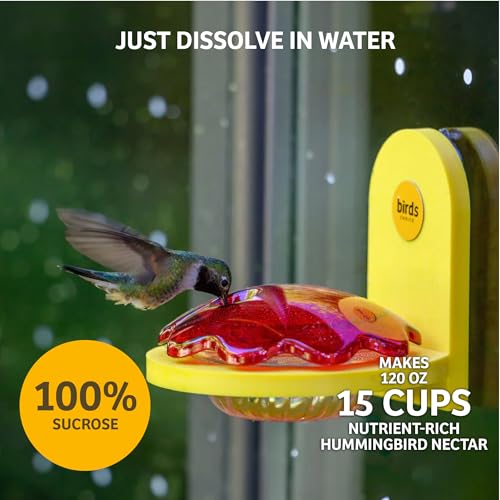 Birds Choice Hummingbird & Oriole Nectar | Pure & Healthy Sucrose Nectar for Birds | Easy Mix Concentrate | Natural Flower Sugar Alternative, No Additives | Safe for Feeders | 24 oz (3-Pack) | Sucrose-Based Easy Mix Concentrate, No Additives, Natural Flow