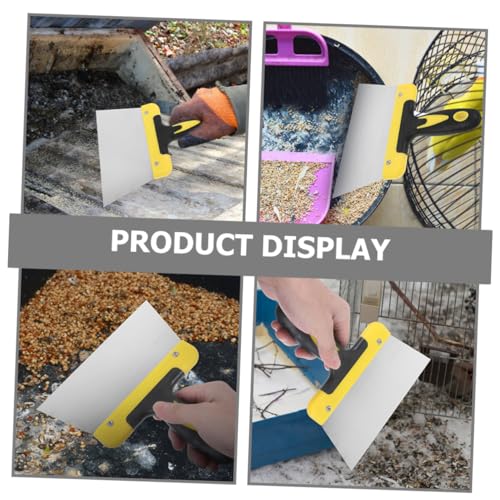 POPETPOP Bird Droppings Cleaning Scraper Stainless Steel Poop Scraper for Bird Cages Efficient Removal Tool for Indoor Outdoor Use for Bird Owners