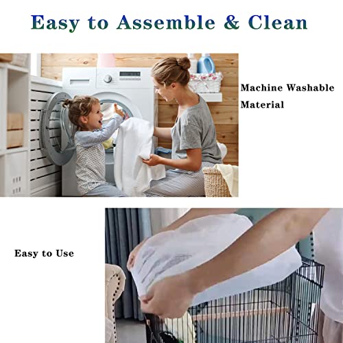 Bird Cage Seed Catcher, Large Bird Cage Skirt Guard, Adjustable Soft Nylon Mesh Bird Cage Netting for Round Square Bird Cages Circumference 60-86Inch