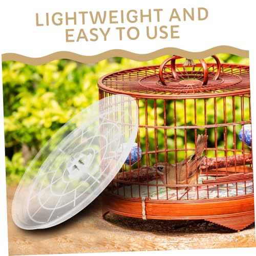 VANZACK 2Pcs Transparent Bird Cage Tray Easy to Clean Parrot Poop Holder Replacement for Bird Litter Fits Various Models Durable Sturdy Bird Cage Accessories