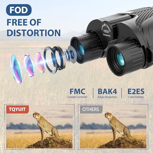 Binoculars 15x25 for Adults,High Powered Easy Focus Binoculars with Low Light Vision for Bird Watching,Travel and Concerts,Sightseeing and Sport Games