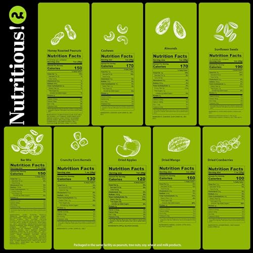 NUT CRAVINGS - Dried Fruit & Mixed Nuts Basket in Green Box (9 Assortments of 4 oz, 2.25 lb) Food Arrangement, Healthy Snack Care Package, Kosher - style: Variety Bags (9 Assortment)