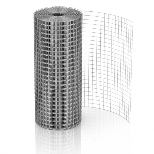 Hardware Cloth 1/2 Inch 19 Gauge 24in X 50ft Chicken Wire Fencing | Galvanized Welded Wire Mesh, Snake Gopher Barrier Garden Fencing Rabbit Cage Netting - size: 1/2 inch 24inx50ft