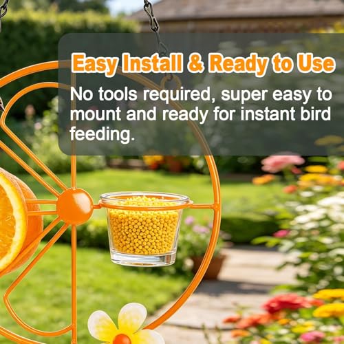 4Pcs Glass Bird Feeder Cups, Hummingbird Replacement Bowls, Oriole Jelly Containers, 2026 Upgrade Weather Resistant for Outdoor Garden Balcony Patio, Hanging Design for Goldfinches