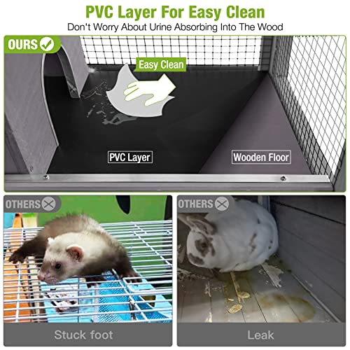 GUTINNEEN Ferret Cage Chinchilla Cage Five Layer Mobile Small Animal Cages Anti-Chewing for Rat Squirrel 55.2" H - size: 27.6"L x 20"W x 55.2"H