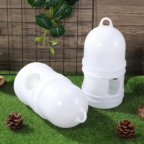 Totority Pigeon Water Dispenser 2pcs - 1000ml (34oz) Bird Waterer for Cage - Large Capacity Transparent Plastic Bird Drinker for Parrots, Parakeets, Budgies, Finches, Cockatiels, and Small Animals