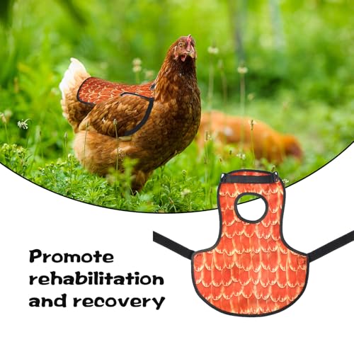 3pcs Chicken Saddle for Hens - Protective Hen Aprons for Poultry with Adjustable Straps, Durable and Comfortable Chicken Costumes for Backyard Birds