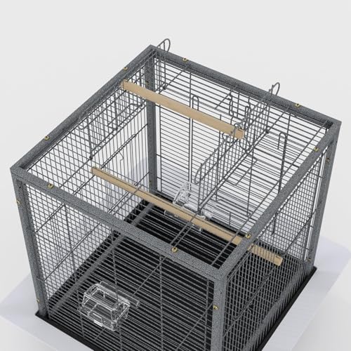 GarveeLife Small Bird Cage, 20 Inch Bird Cage, Parakeet Cage with Tray and Handle for Parrot Cockatiels Budgies Finch Lovebirds Pigeons, Black