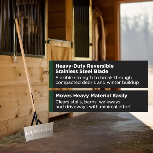 Scenic Road 18" Reversible Steel Blade Scraper 58" Handle USA (SRSS18) - size: 18-inch Stainless Steel