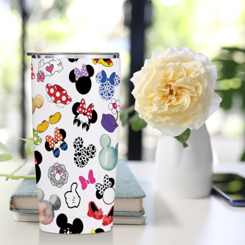 Jztco Magic Cartoon Mouse Inspired Skinny 20 oz Tumbler | Mouse Themed Gifts for Women Girls Friend Sisters Daughter Coffee Mug Insulated Tumblers Thermal Cup for Vacation Trip - color: Multi 1297