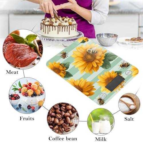 Food Scale Kitchen Scale Food Scales Digital Weight Grams and Ounces Small Electronic Food Scale for Baking Cooking Bee - color: Bee