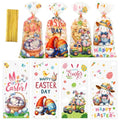 Soarvita 50 Pack Easter Treat Bags, Clear Easter Cellophane Bags with Ties for Candy Goodie Cookies Gift Wrapping, 2.8 Mil Thick Plastic Goodie Bags for Easter Egg Hunt, Party Favors, Classroom Gifts - color: Easter-50pcs