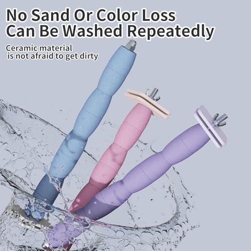 Parrot Perch Birds Nail File Perch Abrasive Surface Ceramic Paw Grinding Stick – Bird Nail File – for Parrots, Budgies, Parakeets, and Cockatiels Bird Cage Accessory (Purple, 7.8Inch) - color: Purple