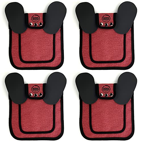 DOWN UNDER OUTDOORS 4 Pack Medium-Large Chicken Saddle Hen Apron Burgundy | Adjustable Straps, Chicken Apron, Poultry Saver, Pet Supplies, Including Shoulder Cover, 14 oz Breathable Cotton Canvas - color: burgundy