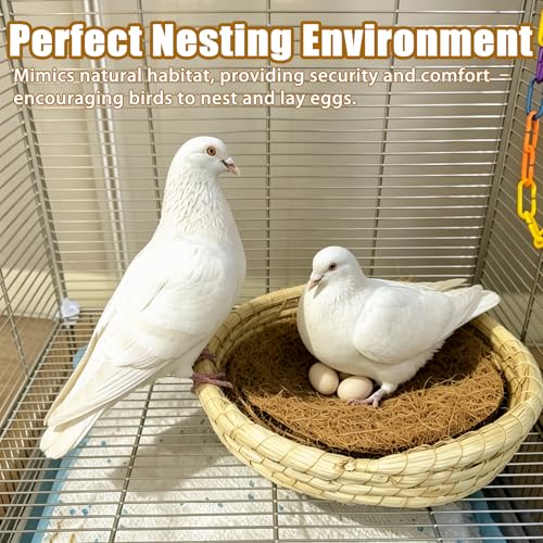 12PCS Pigeon Nest Pads Coconut Fiber Bird Nesting Material for Chicken - size: 12 Pcs