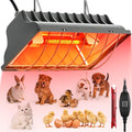 OUTON Heat Lamp for Chicks, Chicken Coop Heating 2-Level Economy Switch | Silver, 118mm Carbon Fibre Tube, 3-Level Heat Control, IPX4 Splash Protection, 8000+ Hours Lifespan, Even Heat Coverage