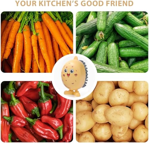 Lumkew Vegetable Potato Scrubber Brush for Food | Produce Brushes for Fruits and Veggie Washing Potatoes Scrub Cleaner Fun Kitchen Gadgets - color: Potato